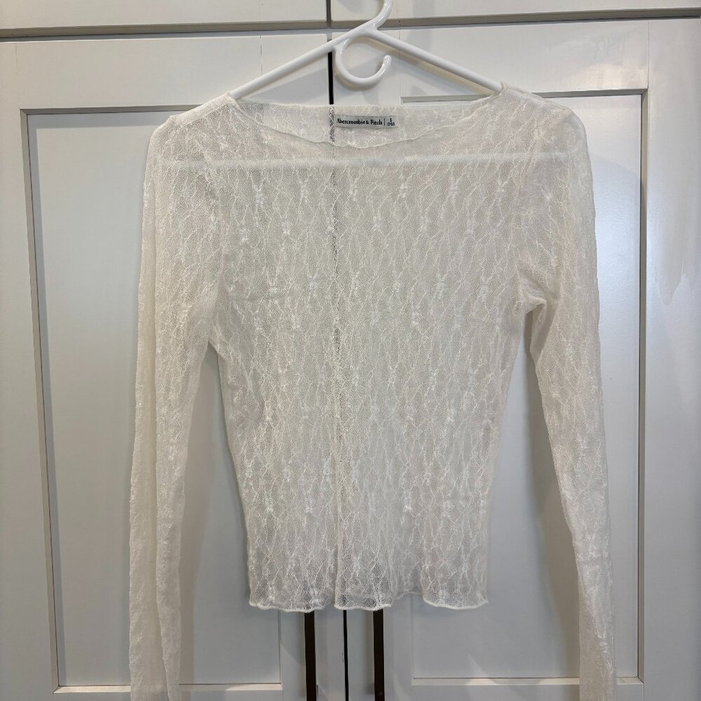 Abercrombie and Fitch White Lace Top